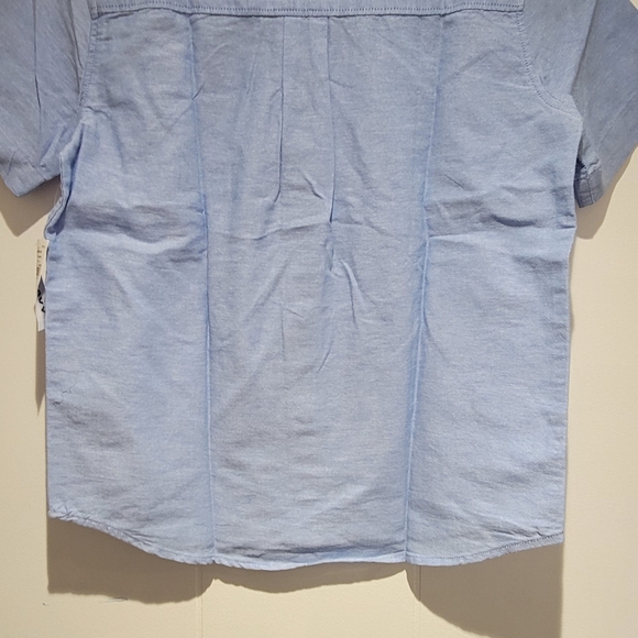 Old Navy Boys' Short-Sleeve Oxford Shirt Blue Regular Siz... - Picture 7 of 7